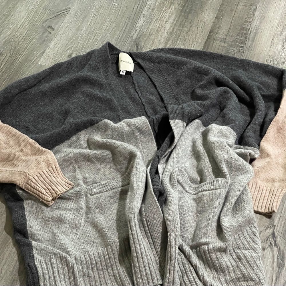 MASON Cashmere Wool Colorblock Pattern Sweater - Picture 6 of 12
